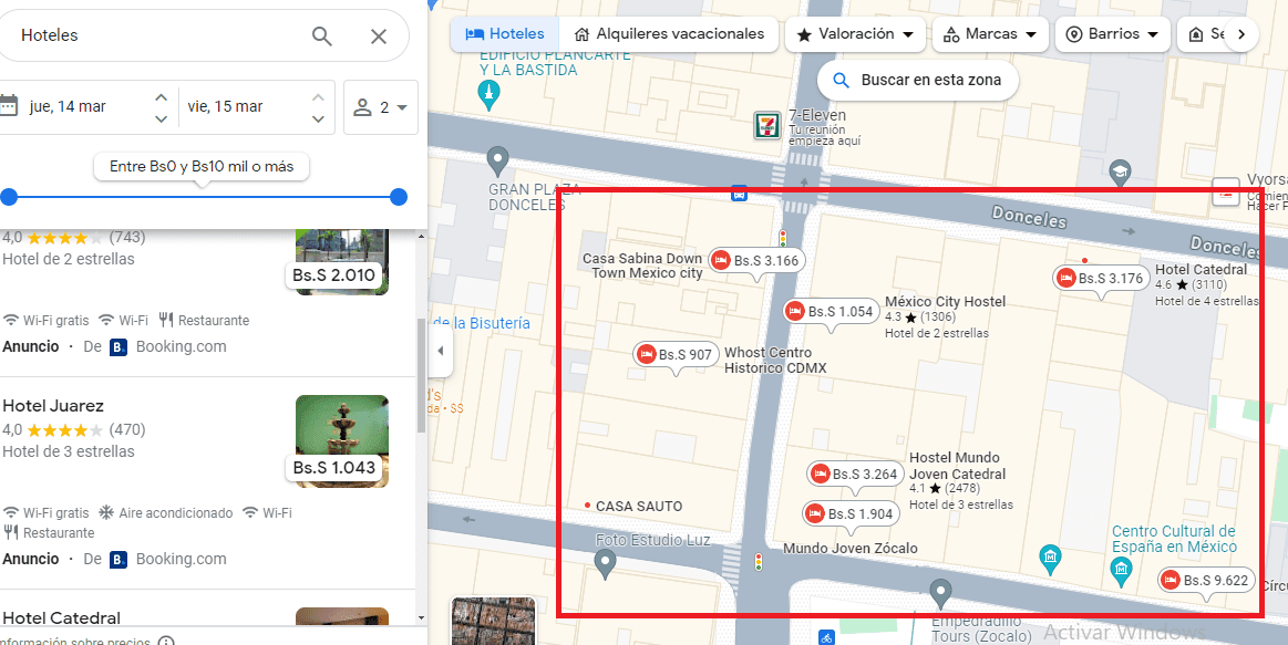 Otro método para encontrar un hotel abierto cerca de mi ubicación
