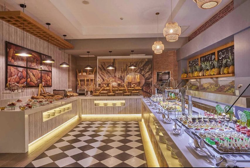 ¿Qué tipo de comida puedo conseguir en un restaurante buffet?