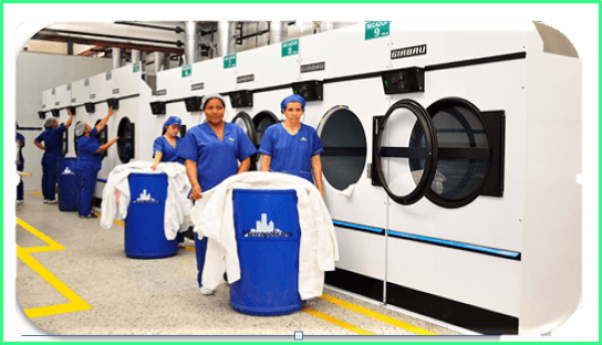 ¿Qué tipos de puestos de trabajo existen en una lavandería?