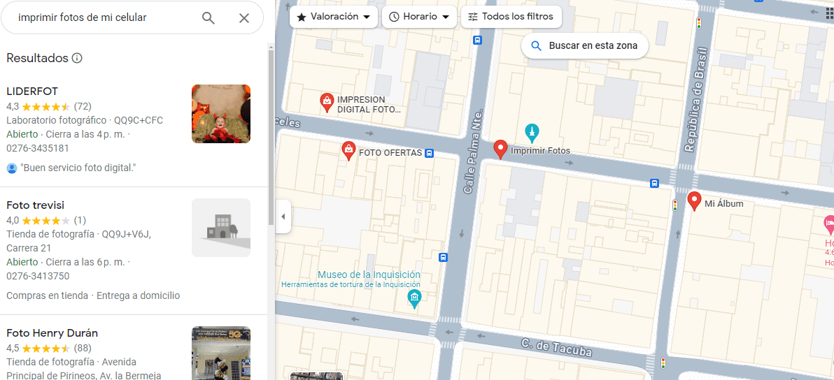 ¿Cómo encontrar donde imprimir fotos de mi celular cerca de mi ubicación?